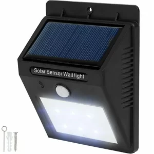 TECTAKE 10 LED Solar Leuchten Mit Bewegungsmelder – Solarlampen, Gartenbeleuchtung, Gartenleuchten 13