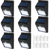 TECTAKE 8 LED Solar Leuchten Mit Bewegungsmelder – Solarlampen, Gartenbeleuchtung, Gartenleuchten 17