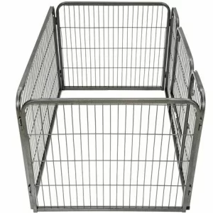 TECTAKE Welpenauslaufstall 4-eckig – Welpenauslauf, Gehege, Welpenlaufstall 8