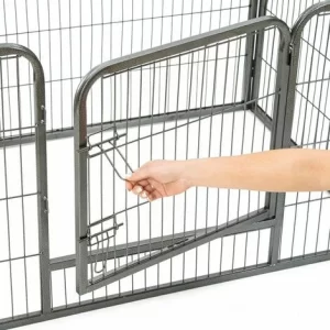 TECTAKE Welpenauslaufstall 4-eckig – Welpenauslauf, Gehege, Welpenlaufstall 10