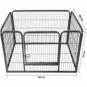TECTAKE Welpenauslaufstall 4-eckig – Welpenauslauf, Gehege, Welpenlaufstall 12