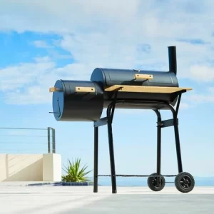 TECTAKE Holzkohlegrill Smoker Mit Thermometer – Standgrill, Kohlegrill, Grillwagen 9