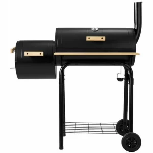 TECTAKE Holzkohlegrill Smoker Mit Thermometer – Standgrill, Kohlegrill, Grillwagen 11