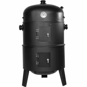 TECTAKE Holzkohlegrill Räuchertonne 3 In 1 – Standgrill, Kohlegrill, Grillwagen 11