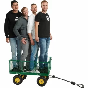 TECTAKE Bollerwagen Mit Ablage Max. 550kg – Handwagen, Leiterwagen, Bollerwagen Mit Luftreifen 9