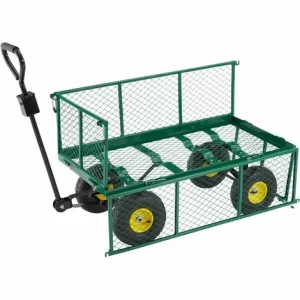 TECTAKE Bollerwagen Mit Ablage Max. 550kg – Handwagen, Leiterwagen, Bollerwagen Mit Luftreifen 15