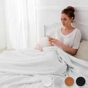 TECTAKE Kuscheldecke Polyester – Tagesdecke, Fleecedecke, Microfaserdecke – 220 X 240 Cm Grau 9