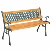 TECTAKE Gartenbank Tamara 2-Sitzer Aus Holz Und Gusseisen 128x51x73cm – Gartenmöbel, Balkonmöbel, Bank 17