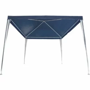 TECTAKE Garten Pavillon 3x3m – Partyzelt, Anbaupavillon, Festzelt – Blau 11