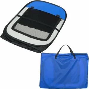 TECTAKE Tierlaufstall Aus Polyester Inkl. Tragetasche – Welpenauslauf, Gehege, Welpenlaufstall – Blau 13