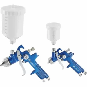 TECTAKE 2 HVLP Lackierpistolen (1,0/1,7mm Düse) – Lackierpistole, Spritzpistole, Farbspritzpistole 9