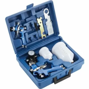 TECTAKE 2 HVLP Lackierpistolen (1,0/1,7mm Düse) – Lackierpistole, Spritzpistole, Farbspritzpistole 13