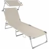 TECTAKE Gartenliege 4-stufig – Sonnenliege, Liegestuhl, Relaxliege – Beige 19