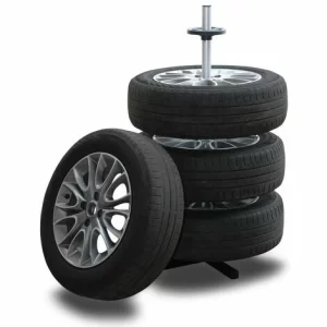 TECTAKE Felgenbaum Reifenständer Aus Aluminium – Reifenbaum, Felgenständer, Reifenständer – Bis 225er Reifen 13