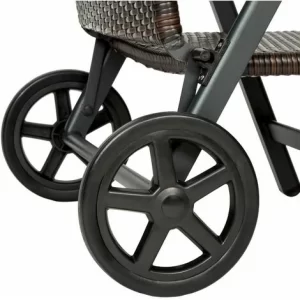 TECTAKE Rollliege Rattan Auckland Klappbar Mit Aluminiumgestell – Gartenliege, Liegestuhl, Relaxliege – Braun 15