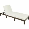 TECTAKE Sonnenliege Rattan Sofia – Gartenliege, Liegestuhl, Relaxliege – Braun 17