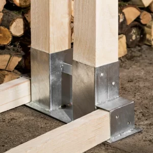 TECTAKE Holzstapelhilfe Feuerverzinkt 2-tlg. – Brennholzunterstand, Brennholz Stapelhilfe, Holzstapelhalter 11