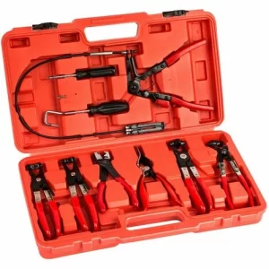 TECTAKE Schlauchklemmenzangen Set 9-tlg. – Schlauchklemme, Klemmzange 9