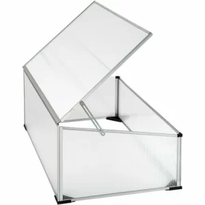 TECTAKE Frühbeet Aus Aluminium Mit Arretierbarem Dach – Frühbeet, Pflanzkasten, Pflanzenbeet – 102 X 61 X 41 / 31 Cm 11