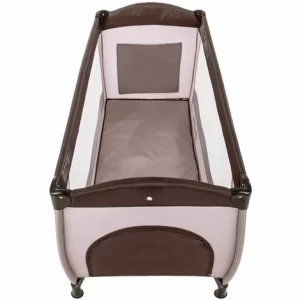 TECTAKE Kinderreisebett 126x65x80cm Mit Transporttasche – Babyreisebett, Reisegitterbett, Reisebettchen – Coffee 11