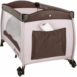 TECTAKE Kinderreisebett 126x65x80cm Mit Transporttasche – Babyreisebett, Reisegitterbett, Reisebettchen – Coffee 15