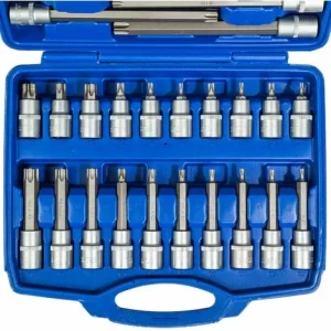 TECTAKE Steckschlüsselsatz 32-tlg. – Torx, Torx Schraubendreher, Torx Nuss 9