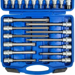 TECTAKE Steckschlüsselsatz 32-tlg. – Torx, Torx Schraubendreher, Torx Nuss 11