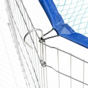 TECTAKE Freilaufgehege Mit Sicherheitsnetz Ø 145cm – Gehege, Hasengehege, Freigehege Kaninchen – Blau 15