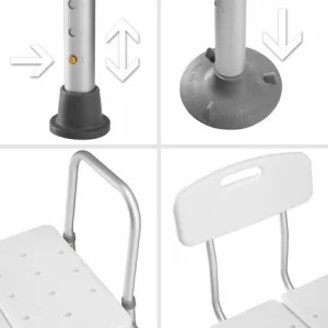 TECTAKE Duschbank Mit Rücken- Und Armlehne – Duschhocker, Badewannensitz, Badhocker 12