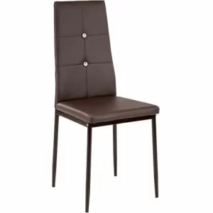 TECTAKE 4 Esszimmerstühle, Kunstleder Mit Glitzersteinen – Esszimmerstühle, Küchenstühle, Esszimmerstuhl – Cappuccino 9