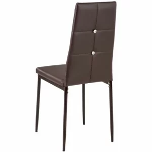 TECTAKE 6 Esszimmerstühle, Kunstleder Mit Glitzersteinen – Esszimmerstühle, Küchenstühle, Esszimmerstuhl – Cappuccino 11