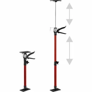TECTAKE 4 Türspanner, 51 Bis 115cm – Teleskopstützen, Türspreizer, Montagestützen – Rot 11