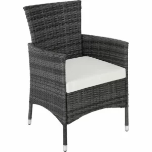 TECTAKE Rattan Gartenset Luzern 2+1 Inkl. Bezüge In 2 Farben – Gartenlounge, Terrassenmöbel, Rattan Lounge – Grau 13