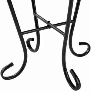 TECTAKE Balkontisch Blumenhocker Mit Mosaikmuster 30x30x61,5cm – Beistelltisch, Balkontisch, Blumenständer – Terracotta 12