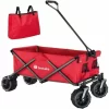 TECTAKE Faltbarer Bollerwagen Mit Breiten Reifen Belastbarkeit 80kg – Transportwagen, Handwagen, Leiterwagen – Rot 17
