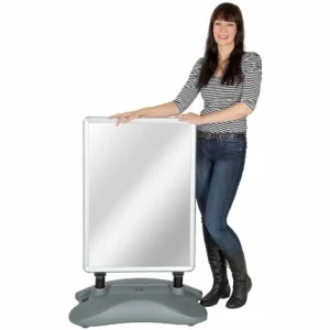TECTAKE A1 Werbeaufsteller, Doppelseitig Mit Fußtank Und 2 Folien – Kundenstopper, Werbeschild, Aufsteller 9