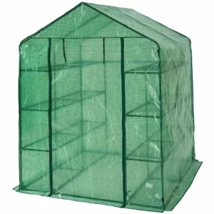 TECTAKE Foliengewächshaus Mit Quadratischer Grundfläche 143x143x195cm – Frühbeet, Tomatenhaus, Treibhaus 9
