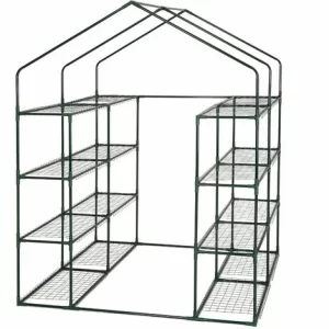 TECTAKE Foliengewächshaus Mit Quadratischer Grundfläche 143x143x195cm – Frühbeet, Tomatenhaus, Treibhaus 11