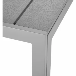 TECTAKE Aluminium Gartentisch Maren Höhenverstellbare Füße 90x90x74,5cm – Beistelltisch, Balkontisch, Terrassentisch – Silber 11