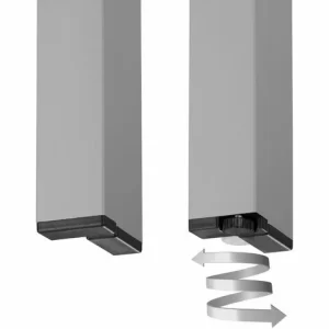 TECTAKE Aluminium Gartentisch Maren Höhenverstellbare Füße 90x90x74,5cm – Beistelltisch, Balkontisch, Terrassentisch – Silber 13